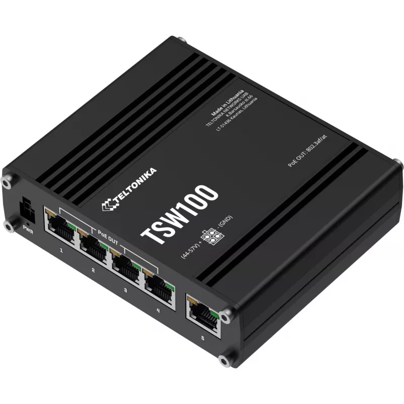 Teltonika TSW100 Industrial Unmanaged PoE Switch