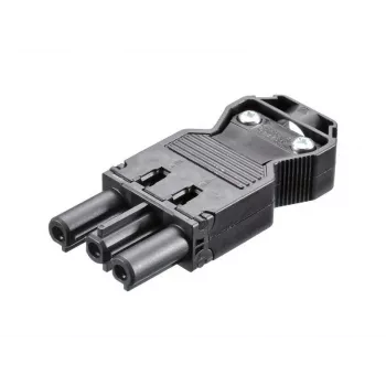 BACHMANN Gerätestecker GST18-3, montagefertig, schwarz (375.505)