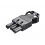 BACHMANN Gerätestecker GST18-3, montagefertig, schwarz (375.505)