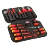 Ratschen-Schraubendreher-Set Wiha 43025 1/4 Zoll, 21-teilig, Steckschlüsseleinsätze und Zubehör