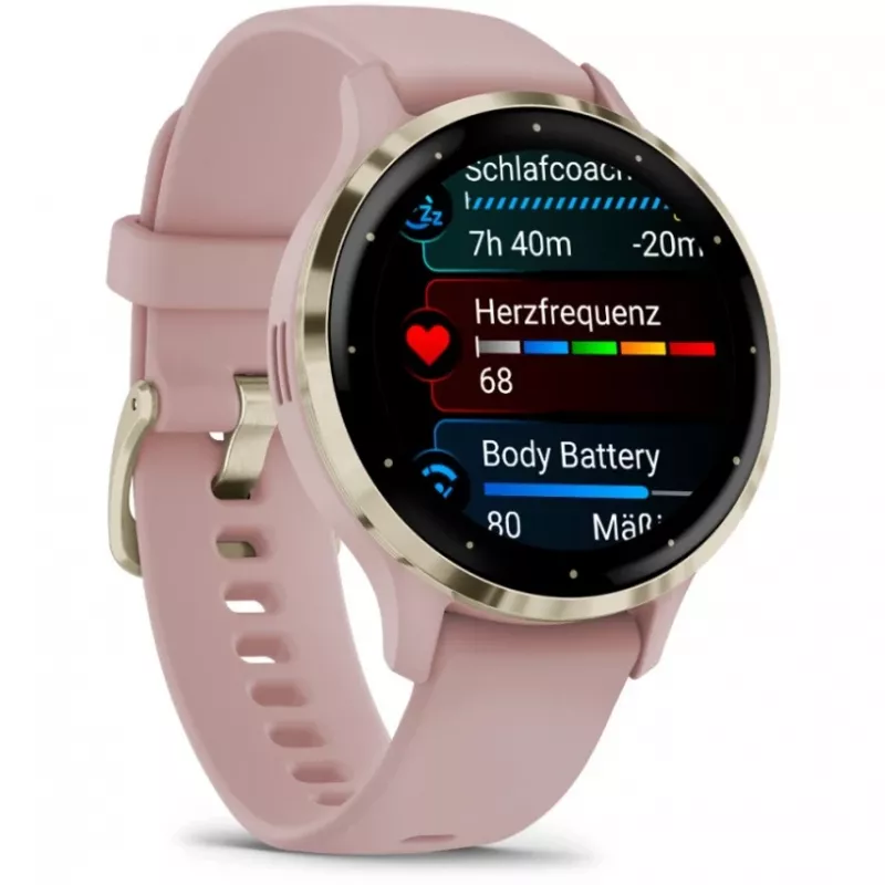 Garmin Venu 3S 3,05 cm (1,2) AMOLED 41 mm Digital 390 x 390 Pixel Touchscreen Gold, Rose Wi-Fi GPS (Satellit)