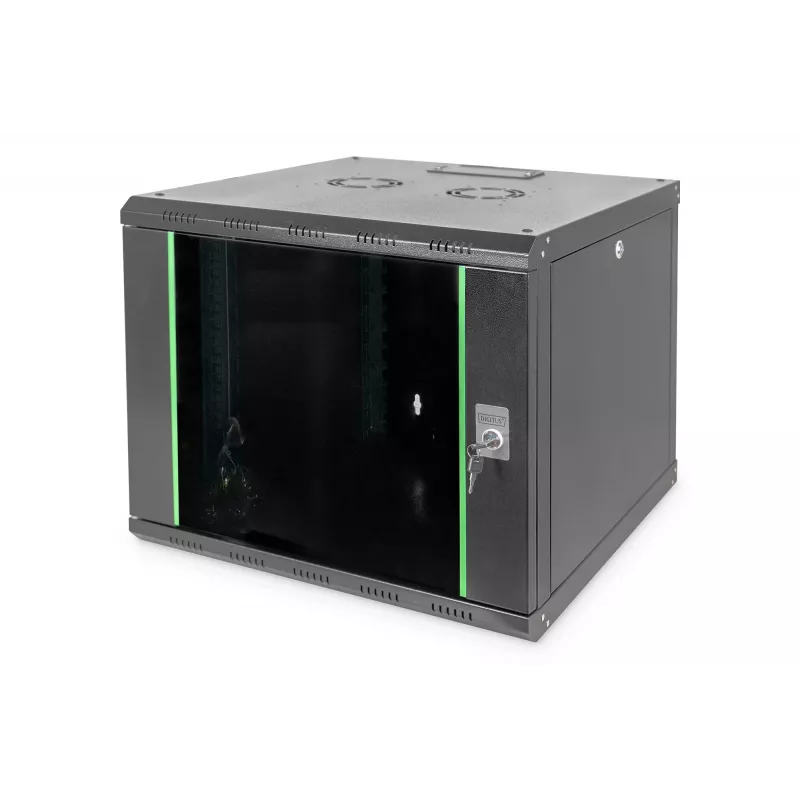 DIGITUS Professional Unique DN-19 09U-6/6-SW - Schrank - Netzwerkschrank - geeignet für Wandmontage - Schwarz, RAL 9005 - 9U - 48,3 cm (19) (DN-19 09U-6/6-SW)