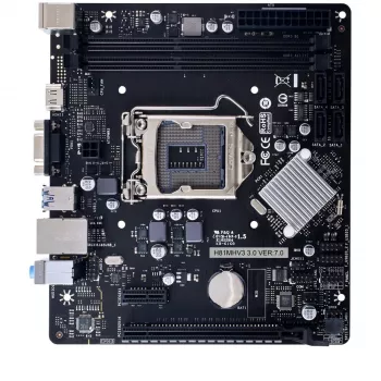 Motherboard BIOSTAR H81MHV3 3.0 — Micro ATX, LGA 1150, Intel H81, 2x DDR3 DIMM (max. 16 GB), SATA II/III, Gigabit LAN, HDMI, VGA