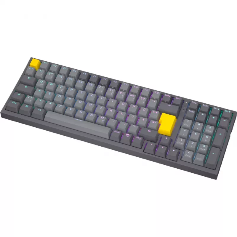 Celeris 1800, Gaming-Tastatur Grau, DE-Layout, ENDORFY Gelb by Gateron
