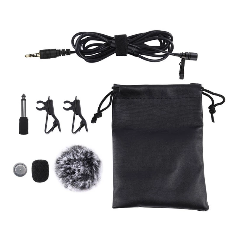 Mikrofon mit Clip PULUZ 3,5mm Klinke 6m