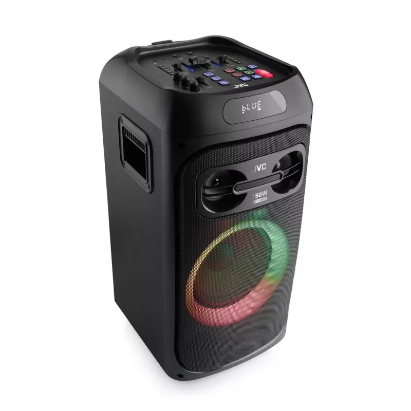 Party-Lautsprecher JVC XS-EP514B — Stereo tragbarer Lautsprecher, 150W RMS, Bluetooth 5.0, TWS, 4000mAh Batterie, Karaoke, FM, schwarz