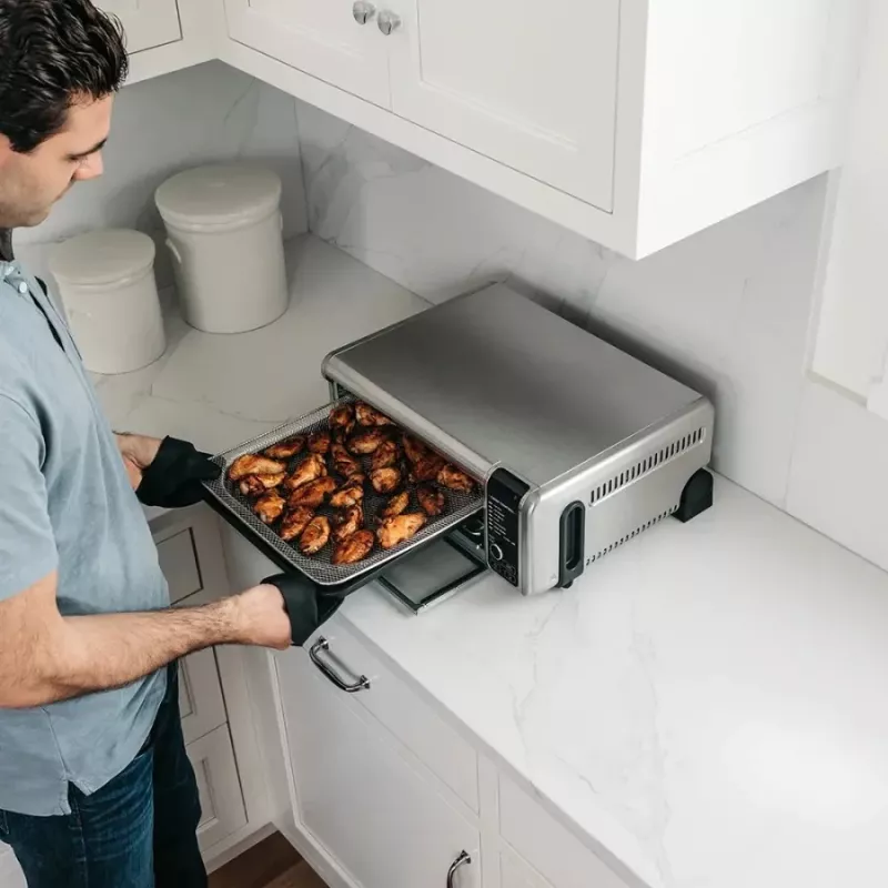Ninja SP101 Single 10 L Stand-alone 2400 W Heißluftfritteuse Schwarz, Edelstahl