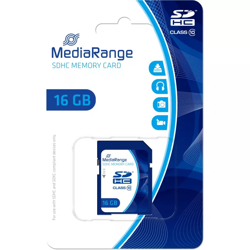 Speicherkarte MediaRange 16GB SDHC Class 10 MR963