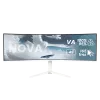 Curved-Monitor Arozzi Nova 49 Zoll (124,5 cm) Dual QHD 5120×1440 LED VA, 32:9, 4 ms, USB-Hub, Lautsprecher, weiß
