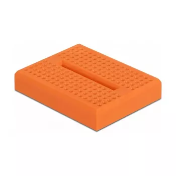 Breadboard DELOCK 18319, Kunststoff-Prototyping-Board, orange, 36×46×10 mm