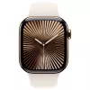 Apple Watch Series 10 GPS + Cellular 42mm Gehäuse aus Gold Titan mit Starlight Sportarmband – S/M (MX063QF/A)