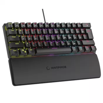 Mechanische Tastatur RAMPAGE PLOWER K60 mit Blue-Switches und RGB-Hintergrundbeleuchtung