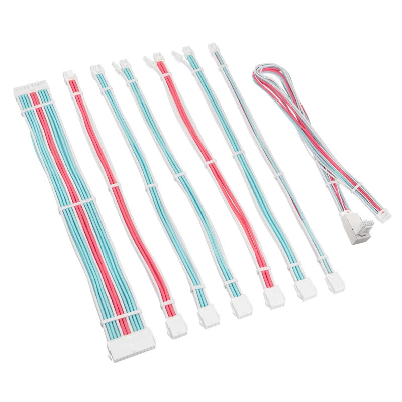 Kabel-/Adapter-Kit Kolink Core Pro Braided Kabel Extension Kit 12V-2x6 Typ 1 – Brilliant White/Neon Blue/Pure