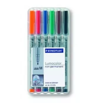 Marker Staedtler 315 WP6 Schwarz Blau Braun Grün Orange Rot