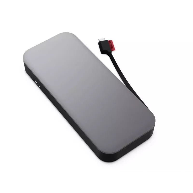 Lenovo Go USB-C Laptop Powerbank (20.000 mAh), Lithium-Ionen, Schwarz-Grau, USB Typ-A und Typ-C