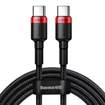 Baseus Cafule PD2.0 100W Flash-Charging USB-auf-Typ-C-Kabel (20V 5A) 2m Rot+Schwarz