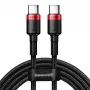 Baseus Cafule PD2.0 100W Flash-Charging USB-auf-Typ-C-Kabel (20V 5A) 2m Rot+Schwarz