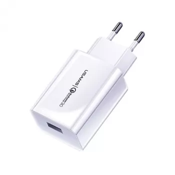 Ladegerät usams T22 18W QC 3.0 mit USB-C-Kabel — 18W-Schnellladegerät, Quick Charge 3.0