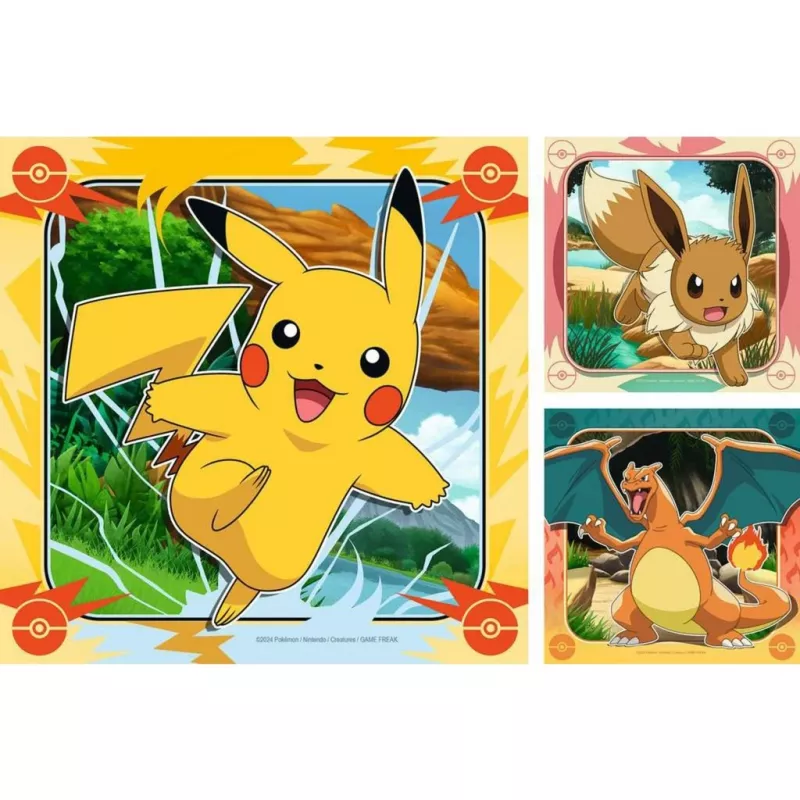 Puzzle Ravensburger Pikachu, Glurak und Evoli — 147 Teile, ab 5 Jahren, 210 × ? mm