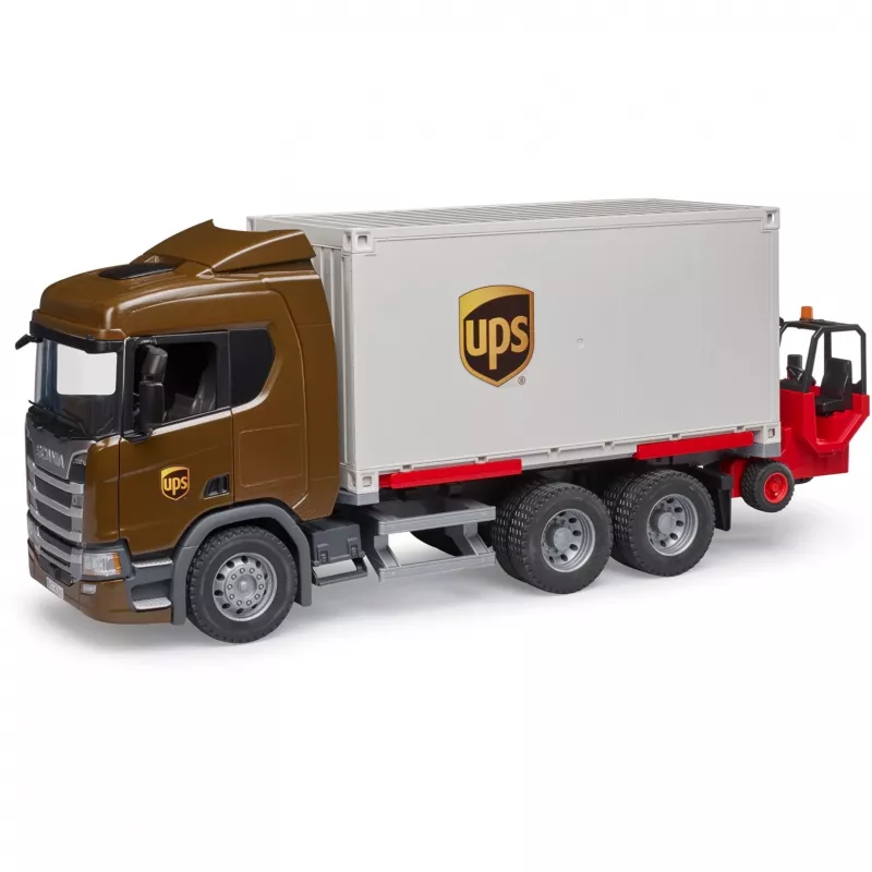 Scania Super 560R Fahrzeuge UPS Container mit Gabelstapler