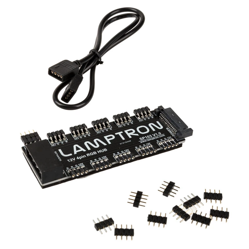 RGB Hub Lamptron SP103 10x für Aura Sync, Fusion, Mystic — 10-Kanal-RGB-Controller