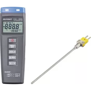 VOLTCRAFT K102 + TP 200 Temperaturmessgerät -200 bis +1370 °C Fühler Typ K