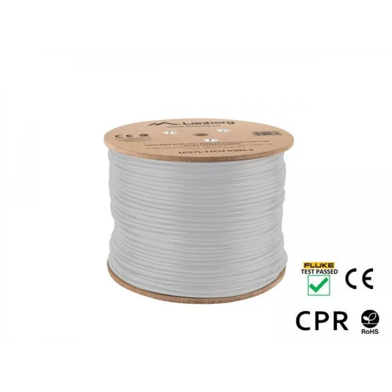 Netzwerkkabel Lanberg LCS7L-11CU-0305-S RJ45 Cat7 305 m Weiß