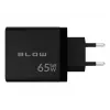 LCD-Wandladegerät USB-Steckdose + USB-Cx2 PD 65W GAN schwarz Wattmeter