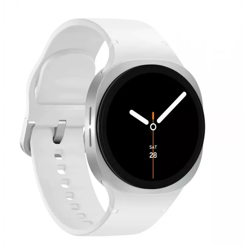 Samsung Galaxy Watch 8 3,3 cm (1,3 Zoll) AMOLED 40 mm Digital 438 x 438 Pixel Touchscreen Silber Wi-Fi GPS (Satellit)
