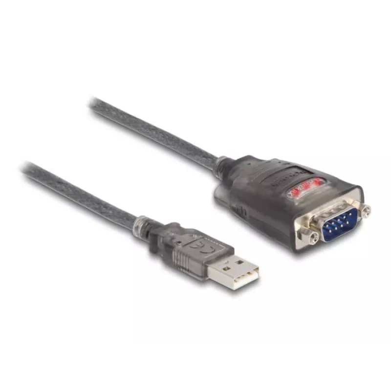 DeLOCK 61400 Kabeladapter USB A RS-232 Schwarz