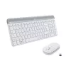 Logitech Slim Wireless Combo MK470 - Tastatur-Maus-Set - Funk - 2,4 GHz - Spanisch - Off-White (920-009199)