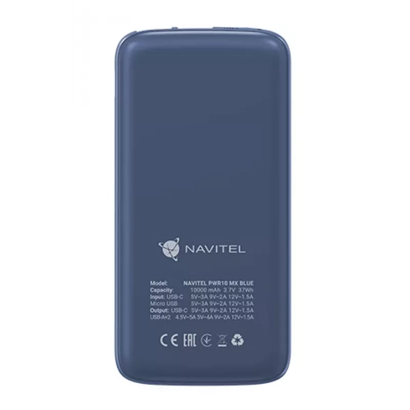 Tragbare Powerbank Navitel PWR10 MX BLAU 10000 mAh