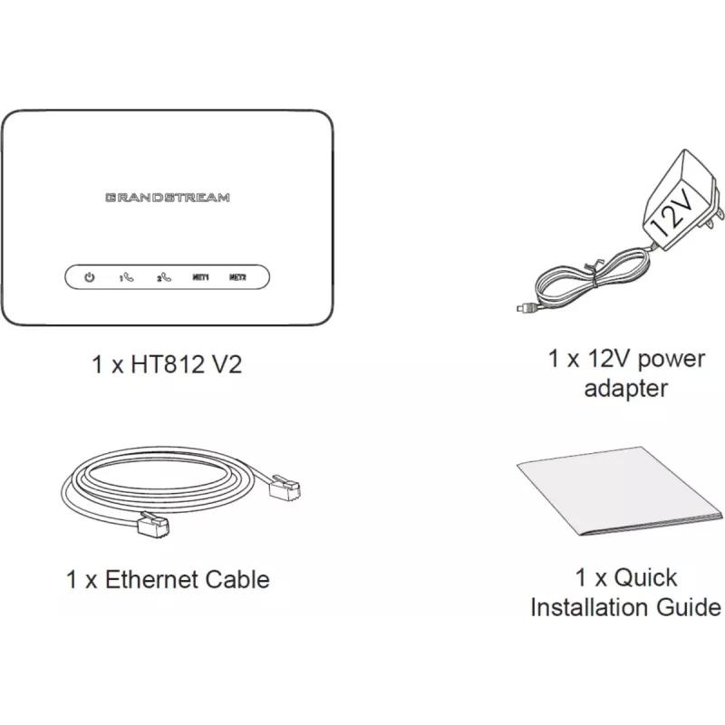 VOIP-Adapter Grandstream HT ATA 812v2