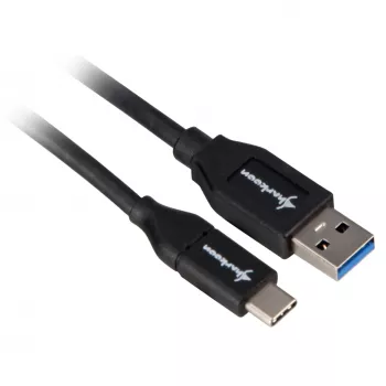 USB-3.2-Gen-2-Kabel, USB-A-Stecker > USB-C-Stecker (schwarz, 0,5 Meter)