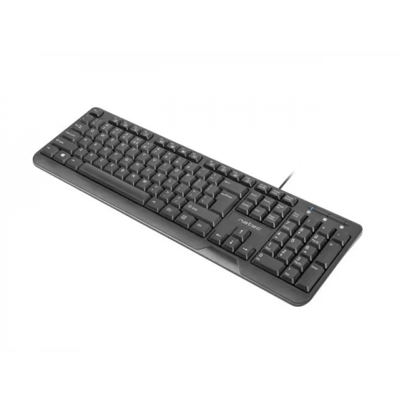 NATEC TASTATUR TROUT SLIM USB, US-LAYOUT, SCHWARZ