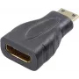 SpeaKa Professional HDMI Adapter [1x HDMI-Stecker C Mini - 1x HDMI-Buchse] Schwarz vergoldete Steckerkontakte (SP-7869908)