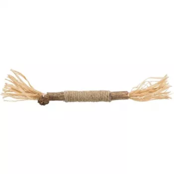 Katzenangel Trixie TX-42435 Matatabi mit Quasten, Holz 240 mm, Jutematerial