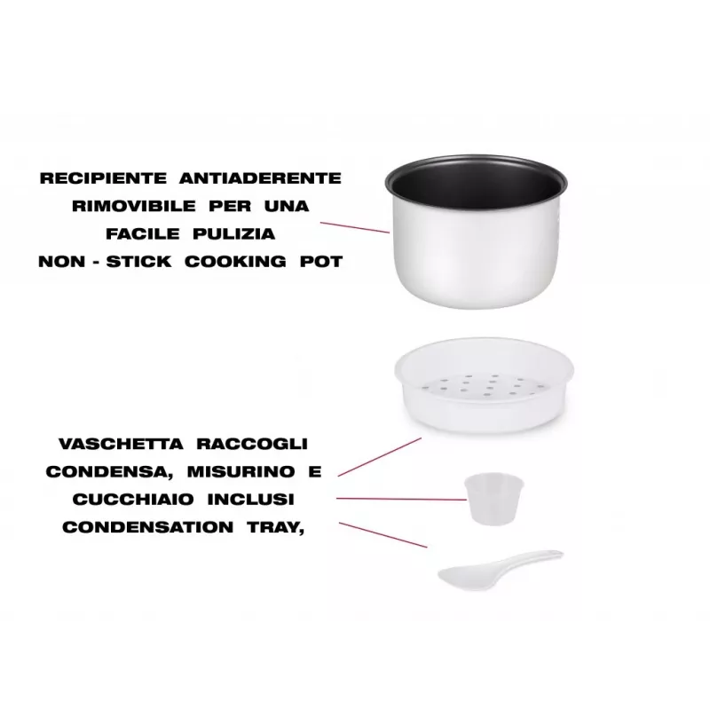Beper P101VAP002 Reiskocher und Dampfgarer