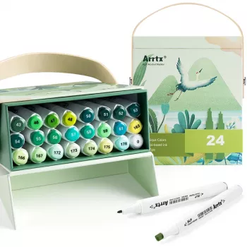 Doppelseitige Marker Arrtx LC302246 — 24 Farben, Grüntöne