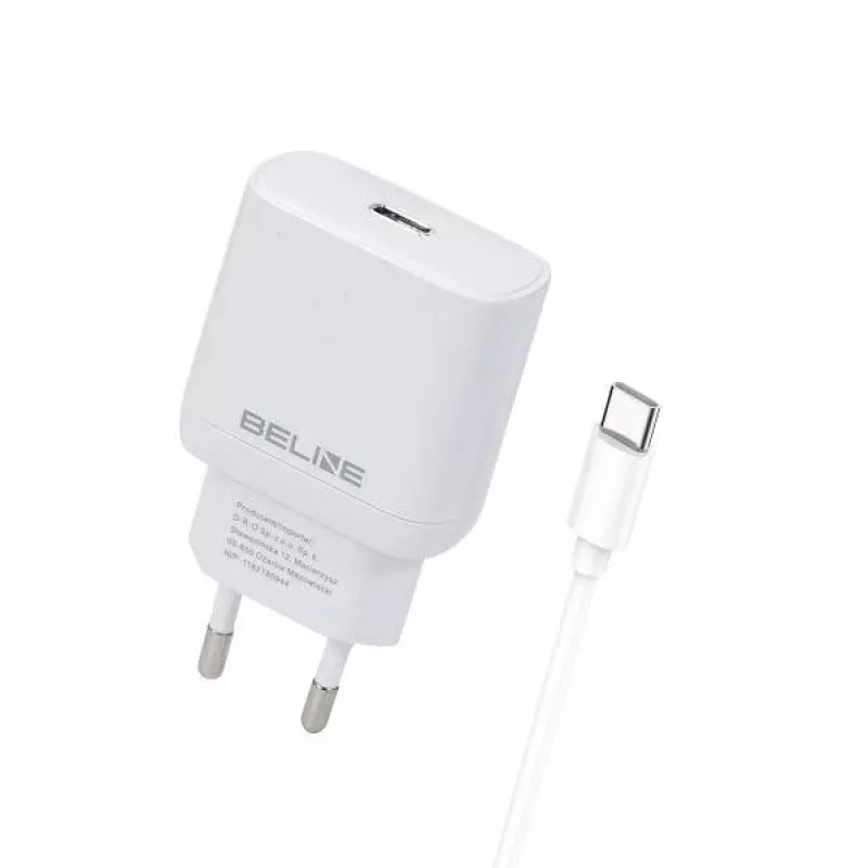 Ladegerät 30W USB-C Beline Beli02177 weiß mit USB-C-Kabel