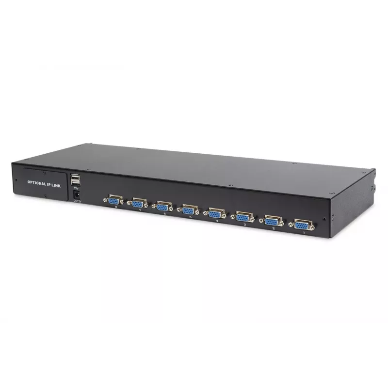 KVM-Konsole Digitus 19 Zoll LCD 8-Port VGA US-Tastatur