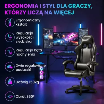 Extralink Gaming | Gaming-Stuhl | Büro, drehbar, Schalensitz, schwarz, G-524