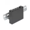 DELOCK Blindabdeckung 4-Port für Keystone-RJ-Module, schwarz, Metall – Tisch-/Wand-/Hutschienenmontage