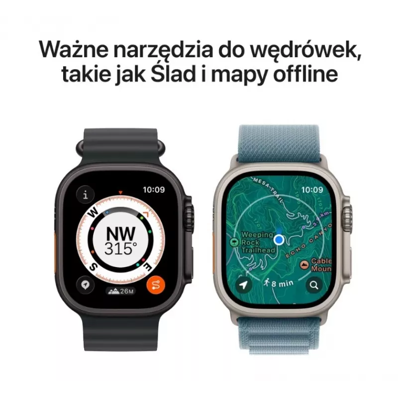 Smartwatch Apple Watch Ultra 3 GPS + Cellular 49mm Black Titanium Case with Black Titanium Milanese Loop Medium