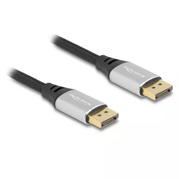 DeLOCK DisplayPort-Kabel 16K 60 Hz 1 m silber Metall