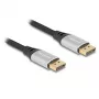 DeLOCK DisplayPort-Kabel 16K 60 Hz 1 m silber Metall