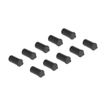 DeLOCK Steckdosenschutzabdeckung 64244 Schwarz 10 Stück Thermoplastische Elastomere