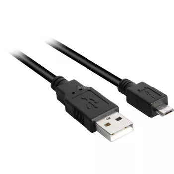 USB 2.0 Kabel, USB-A Stecker > Micro-USB Stecker (schwarz, 3,0 Meter)