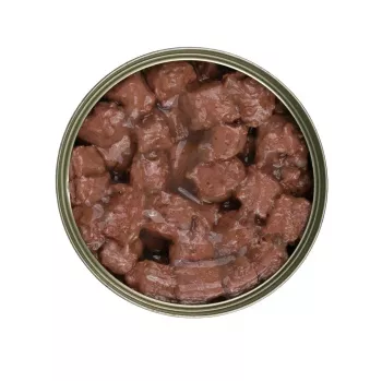 Nassfutter für Katzen TufTuf Fleischstücke in Sauce mit Rind 415 g — Alleinfuttermittel für ausgewachsene Katzen, 81,5 % Feuchtigkeit
