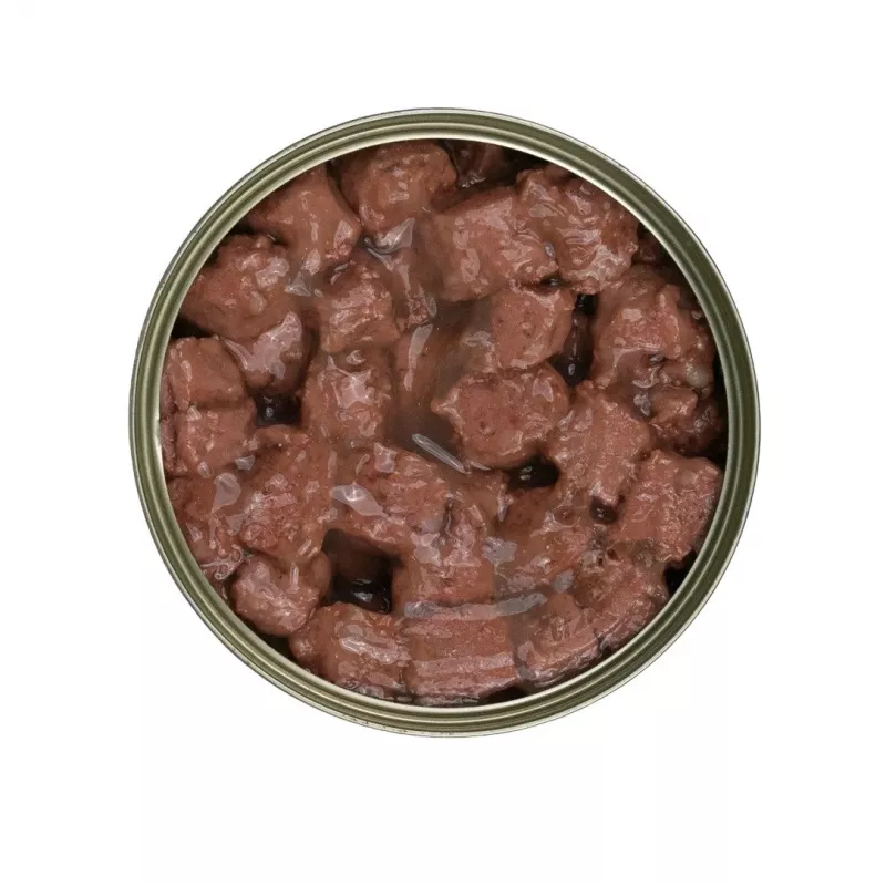 Nassfutter für Katzen TufTuf Fleischstücke in Sauce mit Rind 415 g — Alleinfuttermittel für ausgewachsene Katzen, 81,5 % Feuchtigkeit